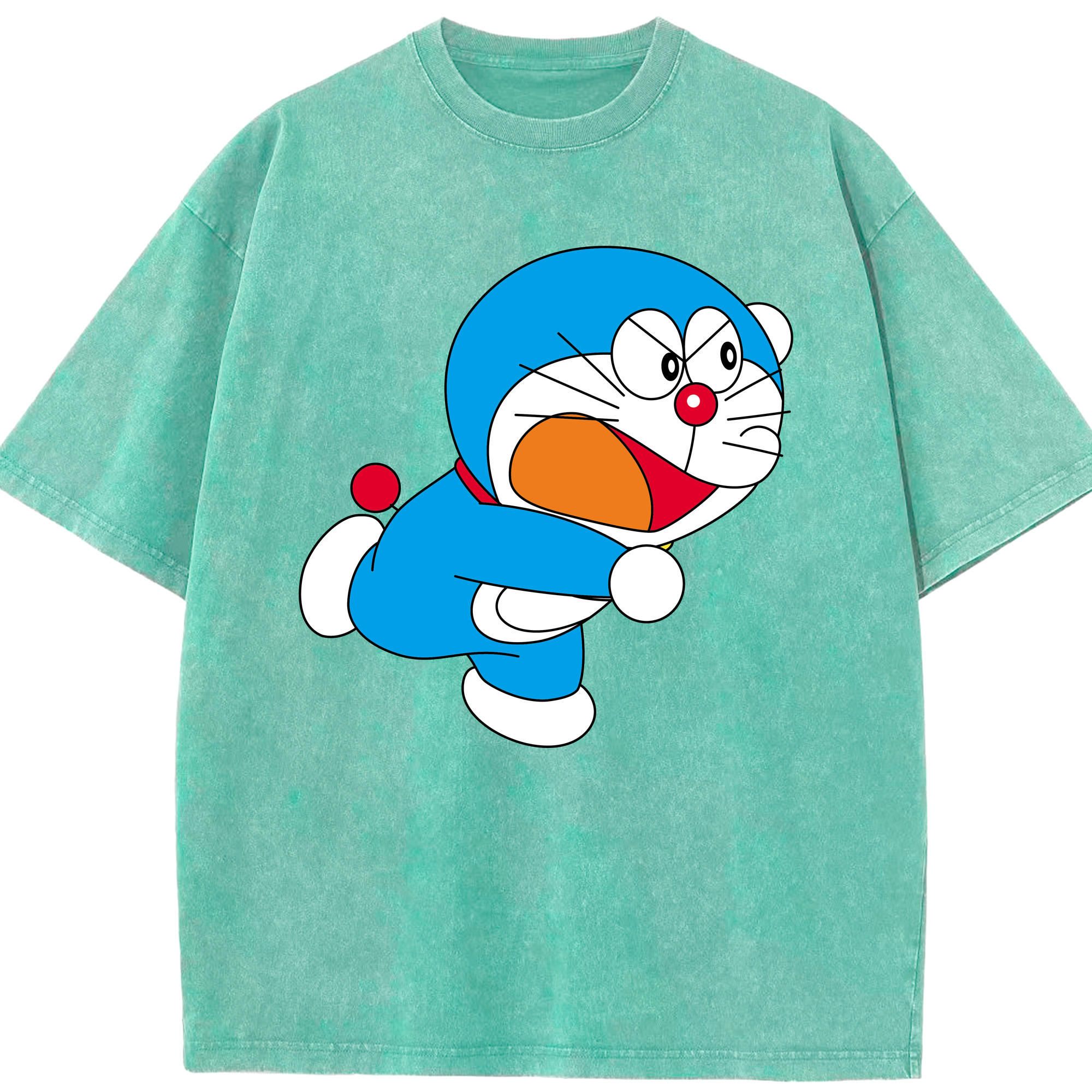 （画像用） ドラえもん Doraemon 綿100% ヴィンテージ風 半袖Tシャツ（フロントプリント）